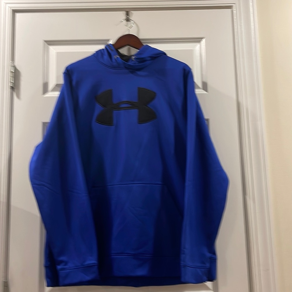 Blue warn ones under armor hoodie